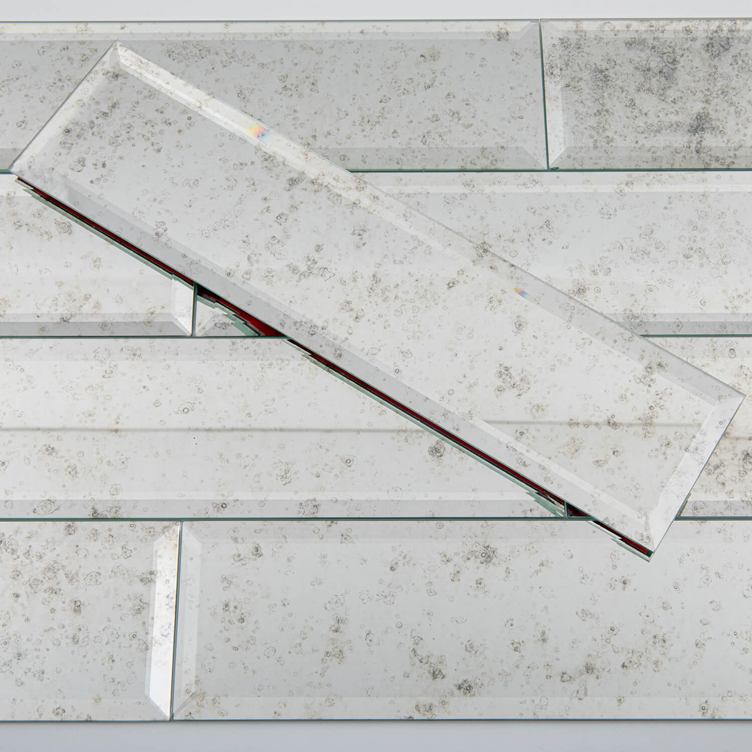 Lovdeco Peel and Stick Beveled Antique Mirror Tile Subway Mirror Glass Backsplash 3x12 Inch for Kitchen Bathroom Wall (20 Pcs, 5 SQ.FT.)